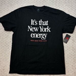 New Balance NYRR New York Energy Run NY T Shirt Tee Black Mens Size XL Road Run